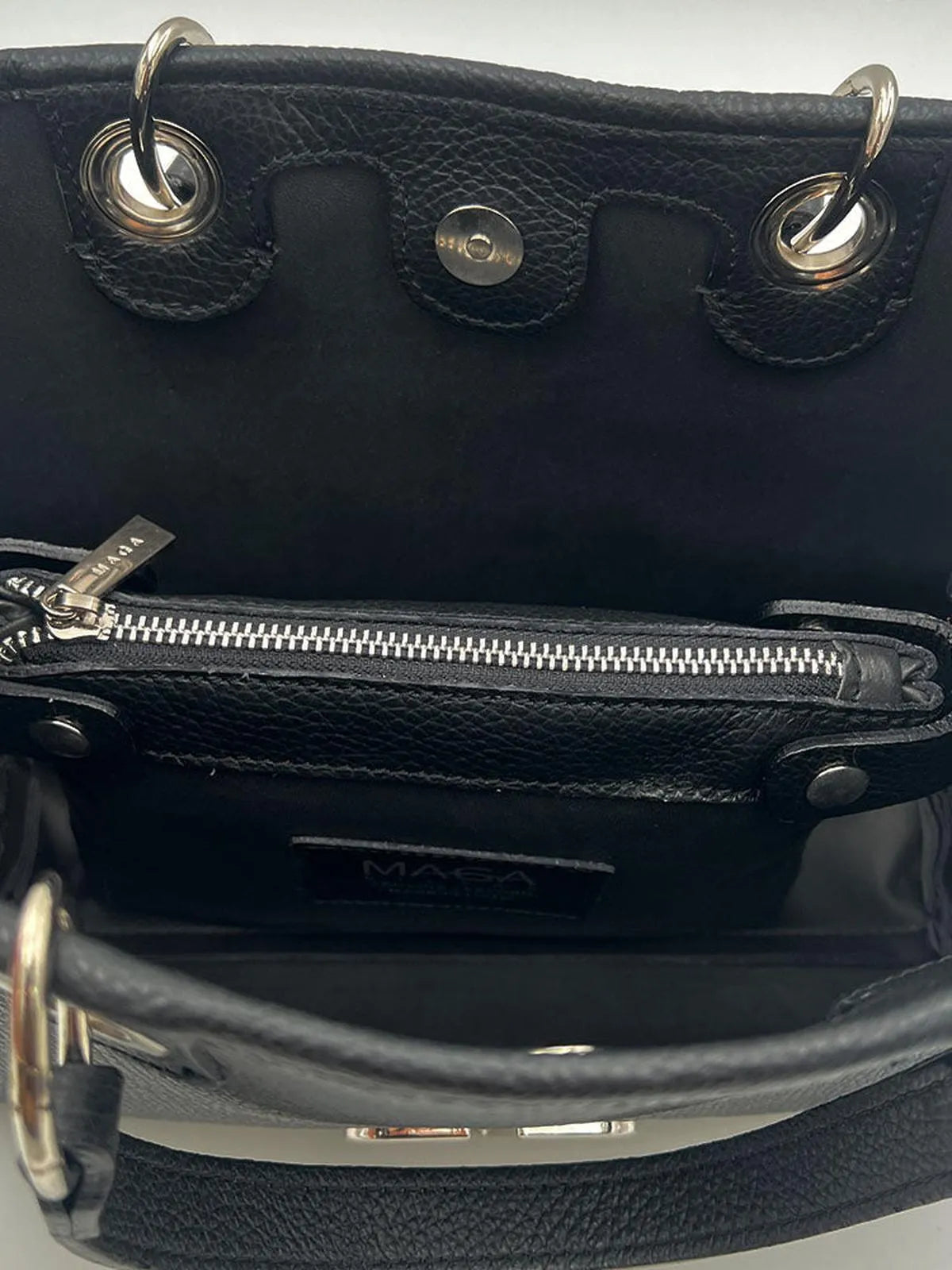 BLACK TOP-HANDLE BAG-Top Handle Bags-MAGA MILANO- Pointure.AE