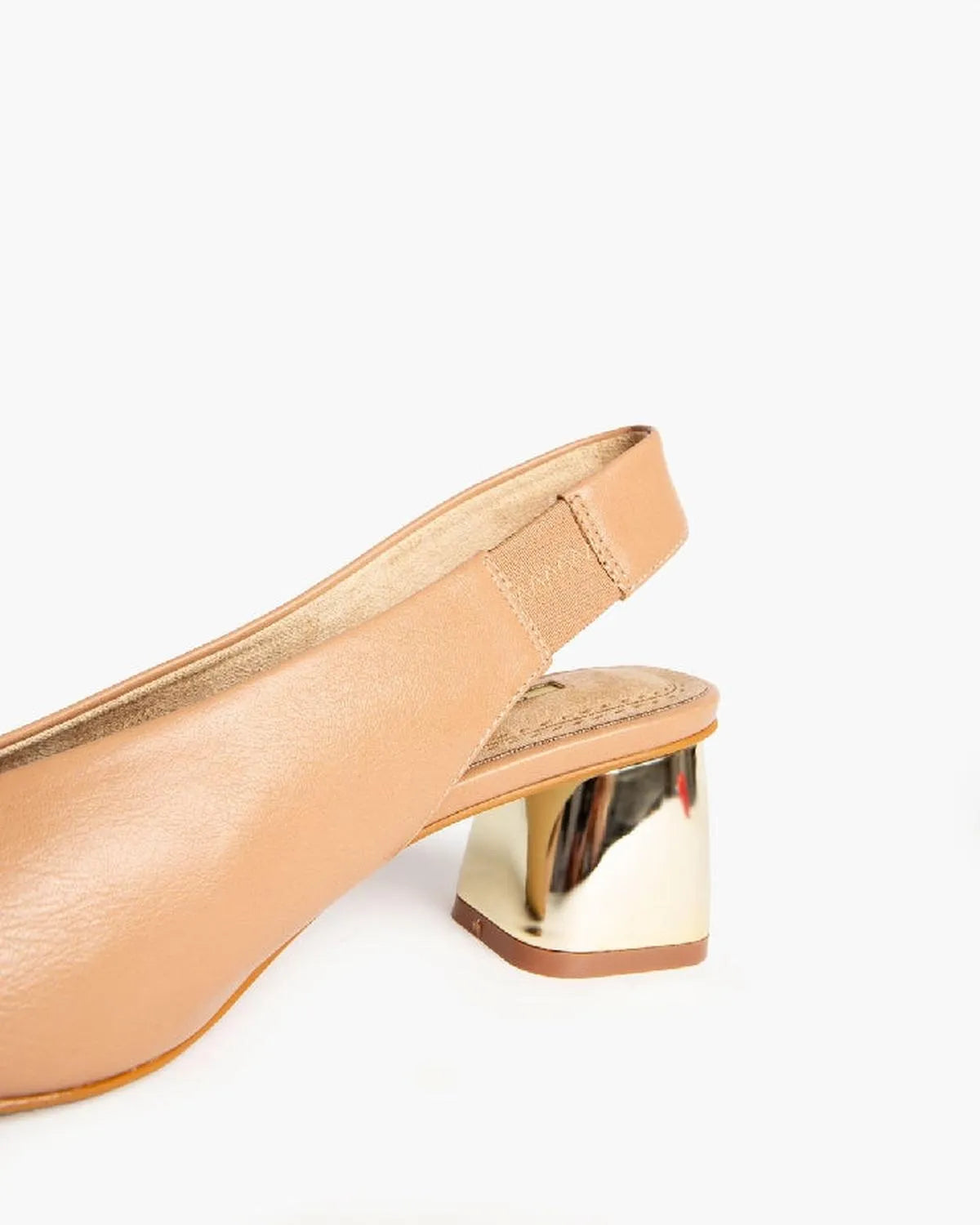 BLOCK HEEL SLINGBACK IN BEIGE-Sling Backs-CORINA- Pointure.AE