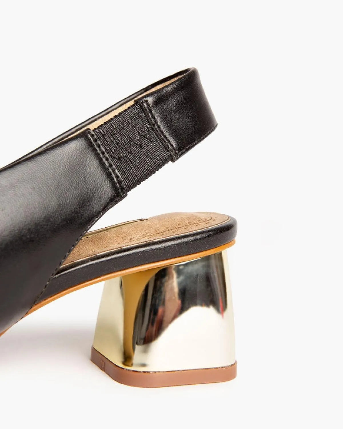 BLOCK HEEL SLINGBACK IN BLACK-Sling Backs-CORINA- Pointure.AE