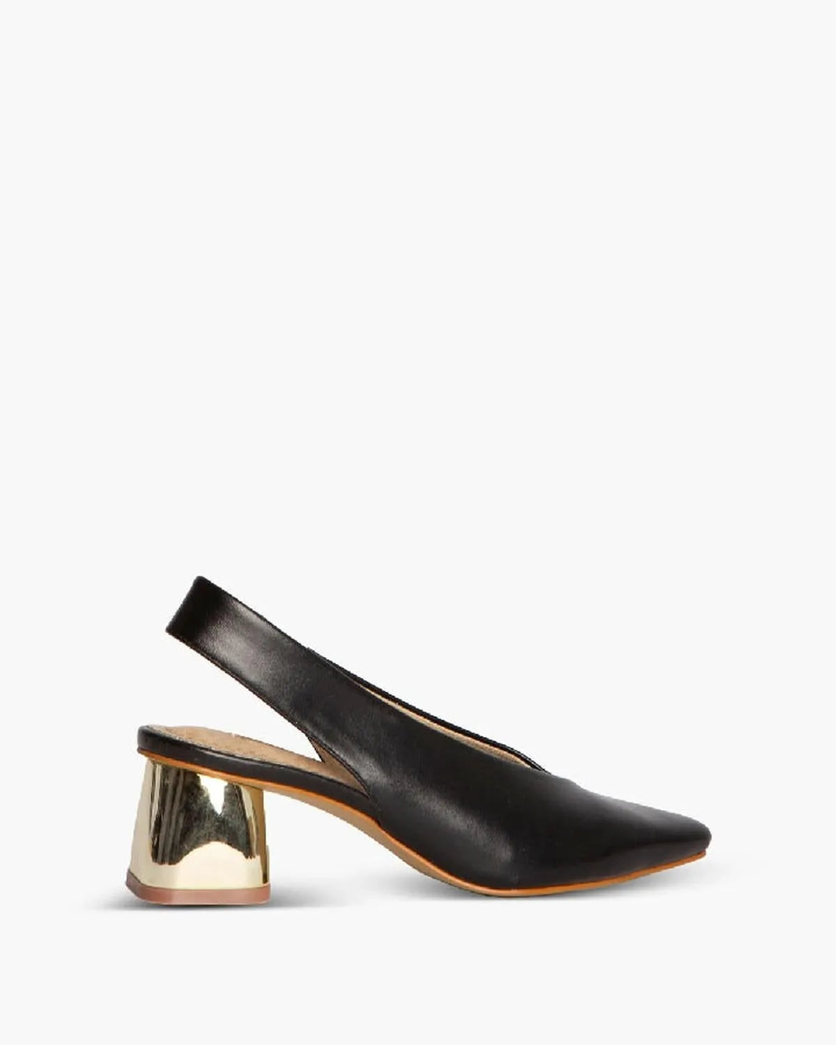 BLOCK HEEL SLINGBACK IN BLACK-Sling Backs-CORINA- Pointure.AE