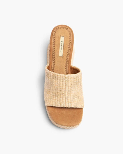 BRAIDED SANDAL IN BEIGE-Sandals-CORINA- Pointure.AE
