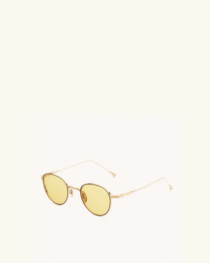 Café Racer - 14K GOLD/YELLOW-Round Frame Sunglasses-LUNETTERIE GÉNÉRALE- Pointure.AE