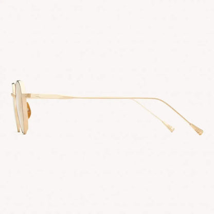 Café Racer - 14K GOLD/YELLOW-Round Frame Sunglasses-LUNETTERIE GÉNÉRALE- Pointure.AE