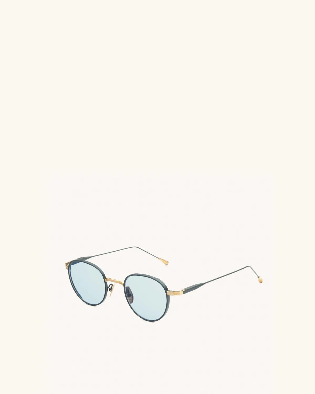 Café Racer - 18K GOLD & BLUE/BLUE-Round Frame Sunglasses-LUNETTERIE GÉNÉRALE- Pointure.AE