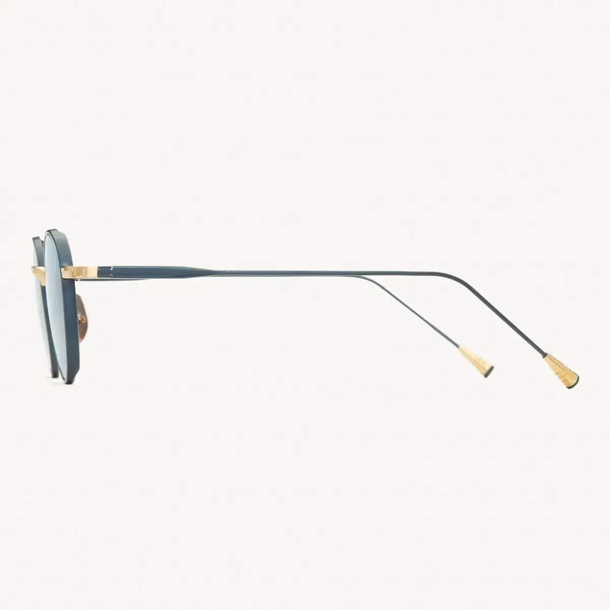 Café Racer - 18K GOLD & BLUE/BLUE-Round Frame Sunglasses-LUNETTERIE GÉNÉRALE- Pointure.AE