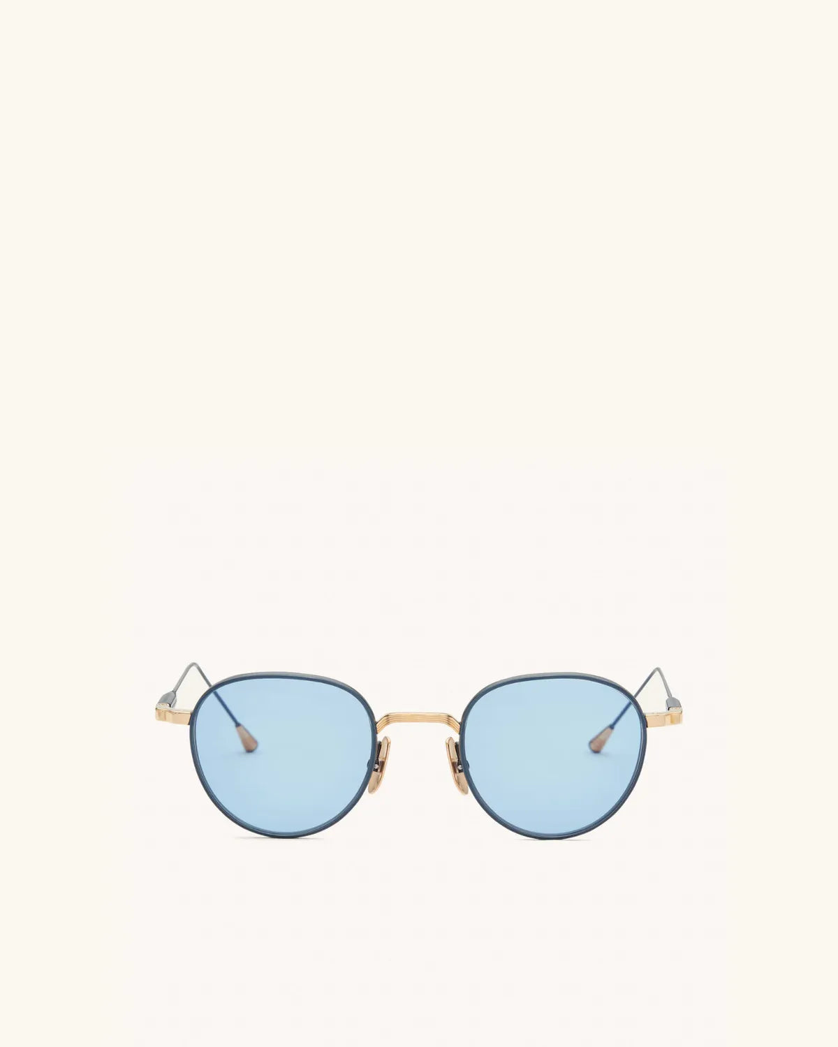 Café Racer - 18K GOLD & BLUE/BLUE-Round Frame Sunglasses-LUNETTERIE GÉNÉRALE- Pointure.AE