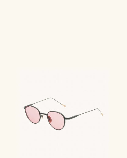 Café Racer - BLACK/ROSE-Round Frame Sunglasses-LUNETTERIE GÉNÉRALE- Pointure.AE