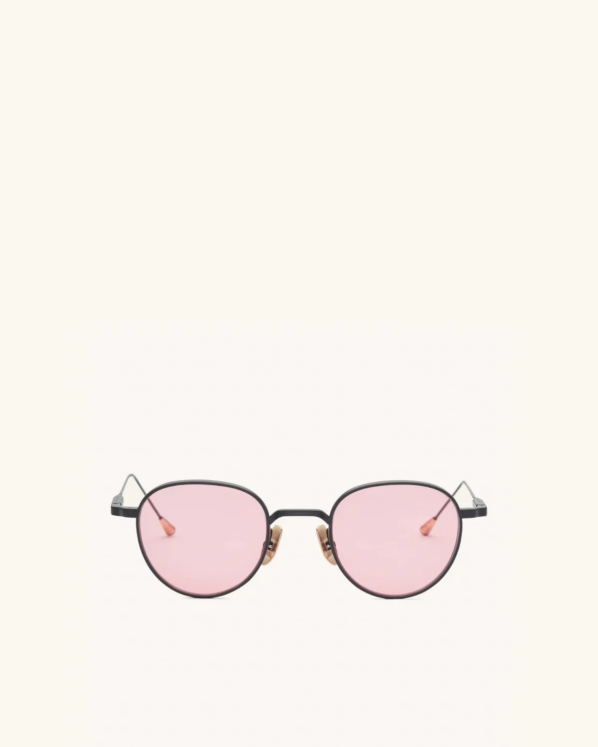 Café Racer - BLACK/ROSE-Round Frame Sunglasses-LUNETTERIE GÉNÉRALE- Pointure.AE