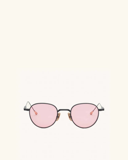 Café Racer - BLACK/ROSE-Round Frame Sunglasses-LUNETTERIE GÉNÉRALE- Pointure.AE