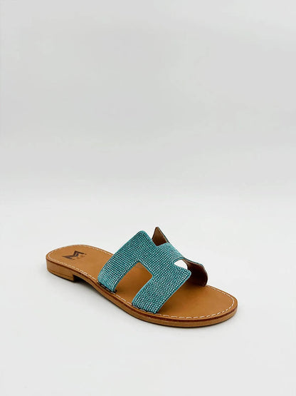 CRYSTAL EMBELISHED SLIPPER-Slippers-MAGA MILANO- Pointure.AE