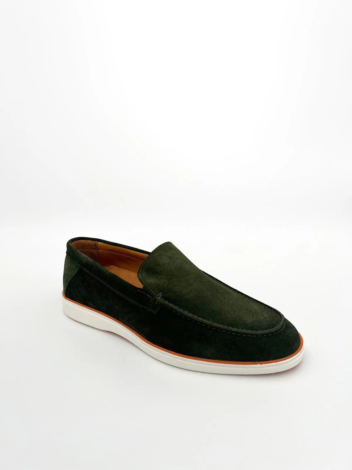 DARK GREEN SUEDE LOAFER-Men Loafer-BELTRAMI OSVALDO- Pointure.AE