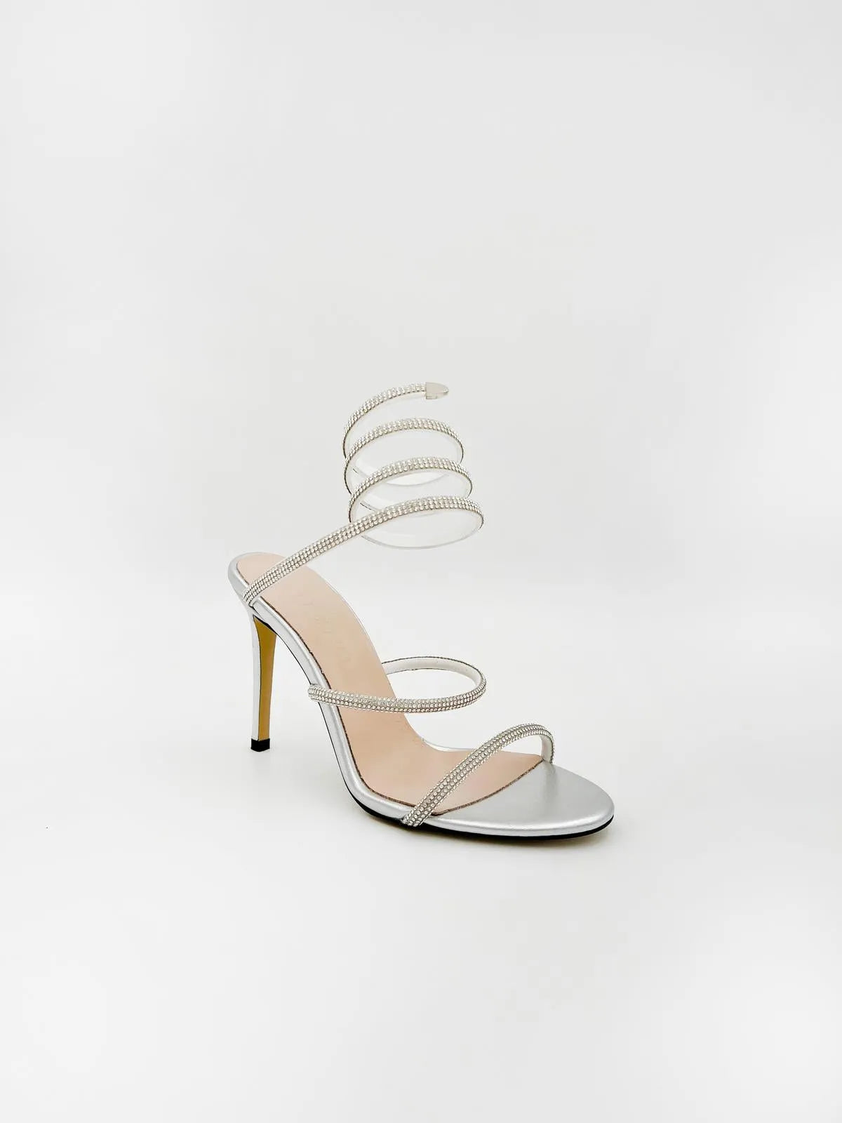 EMBELLISHED SANDALS IN SILVER-Sandals-TUCINO- Pointure.AE