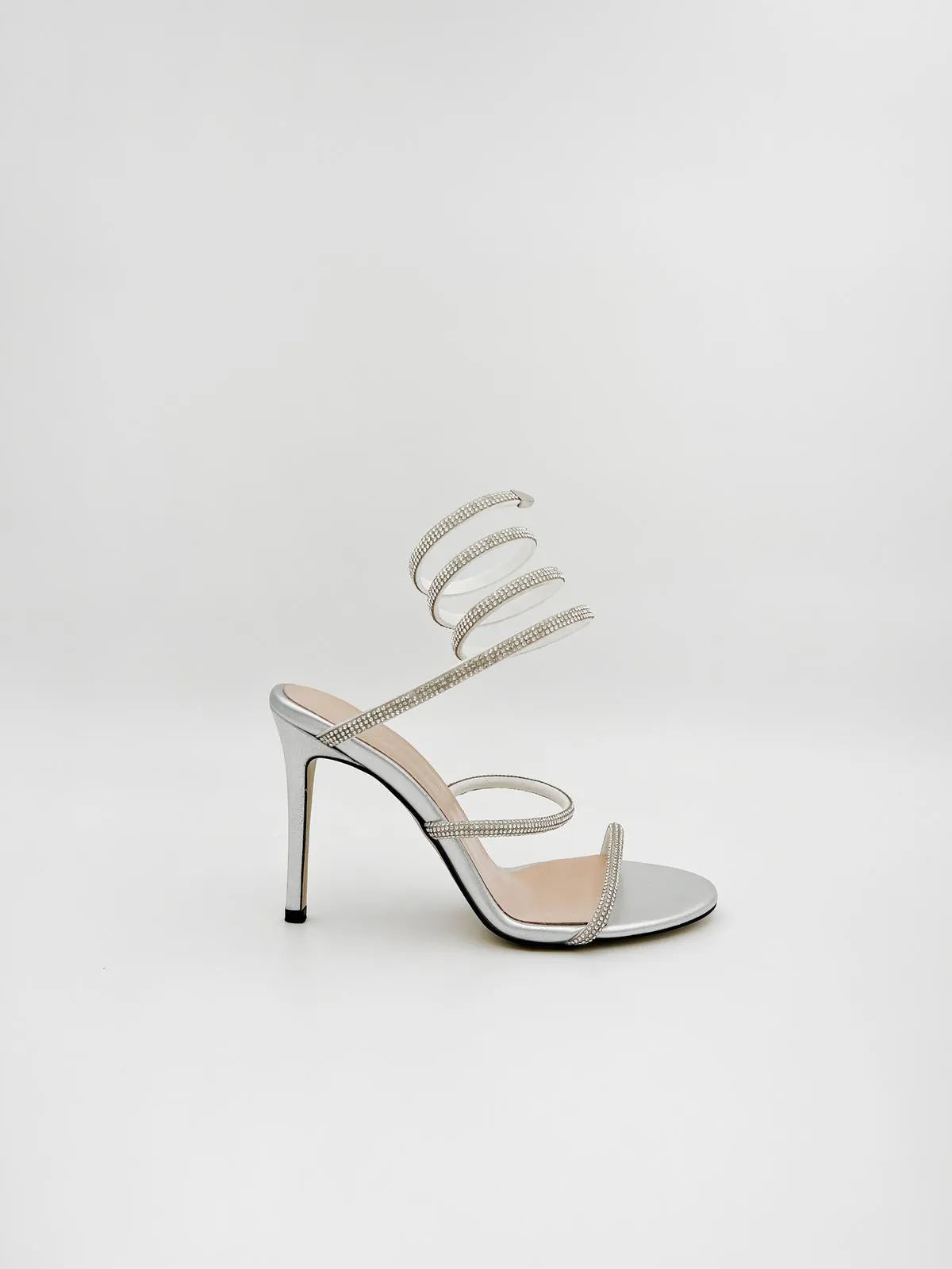EMBELLISHED SANDALS IN SILVER-Sandals-TUCINO- Pointure.AE