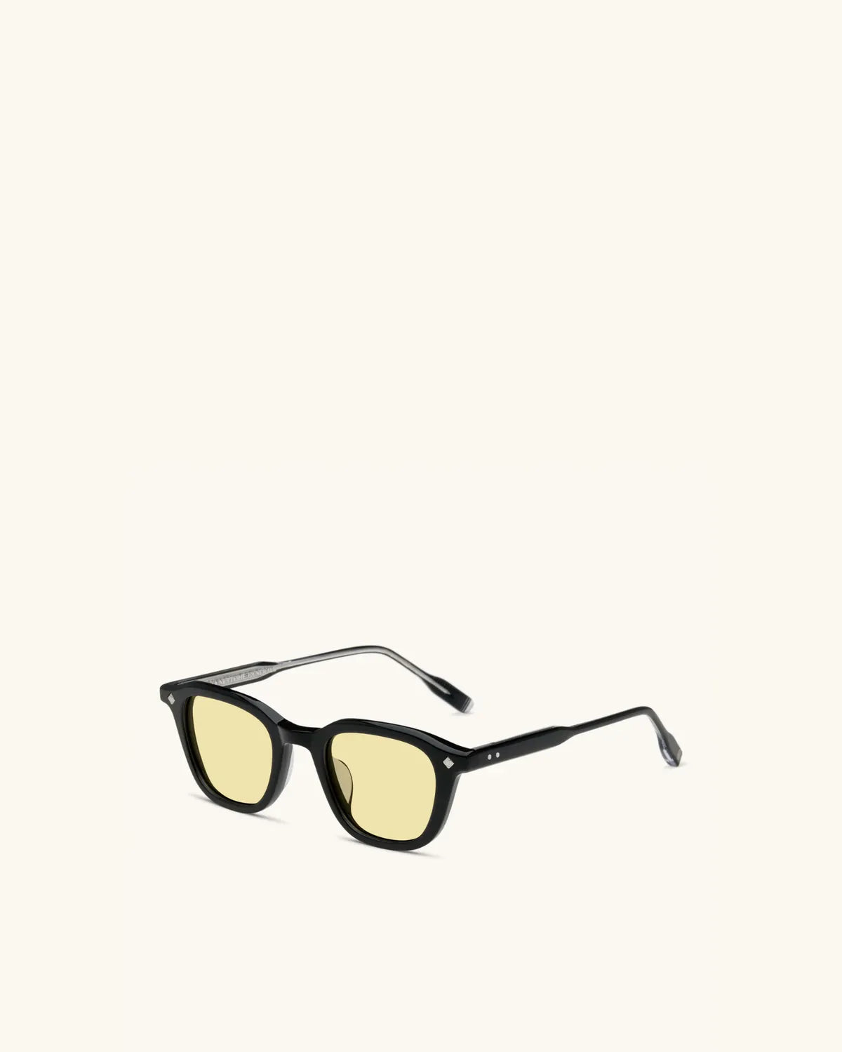 Enigma - BLACK & PALLADIUM/YELLOW-Square Frame Sunglasses-LUNETTERIE GÉNÉRALE- Pointure.AE