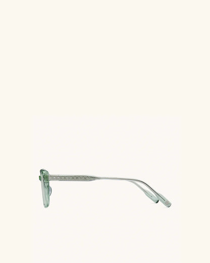 Enigma - EMERALD CRYSTAL & PALLADIUM/GRADIENT BLUE-GREEN-Square Frame Sunglasses-LUNETTERIE GÉNÉRALE- Pointure.AE