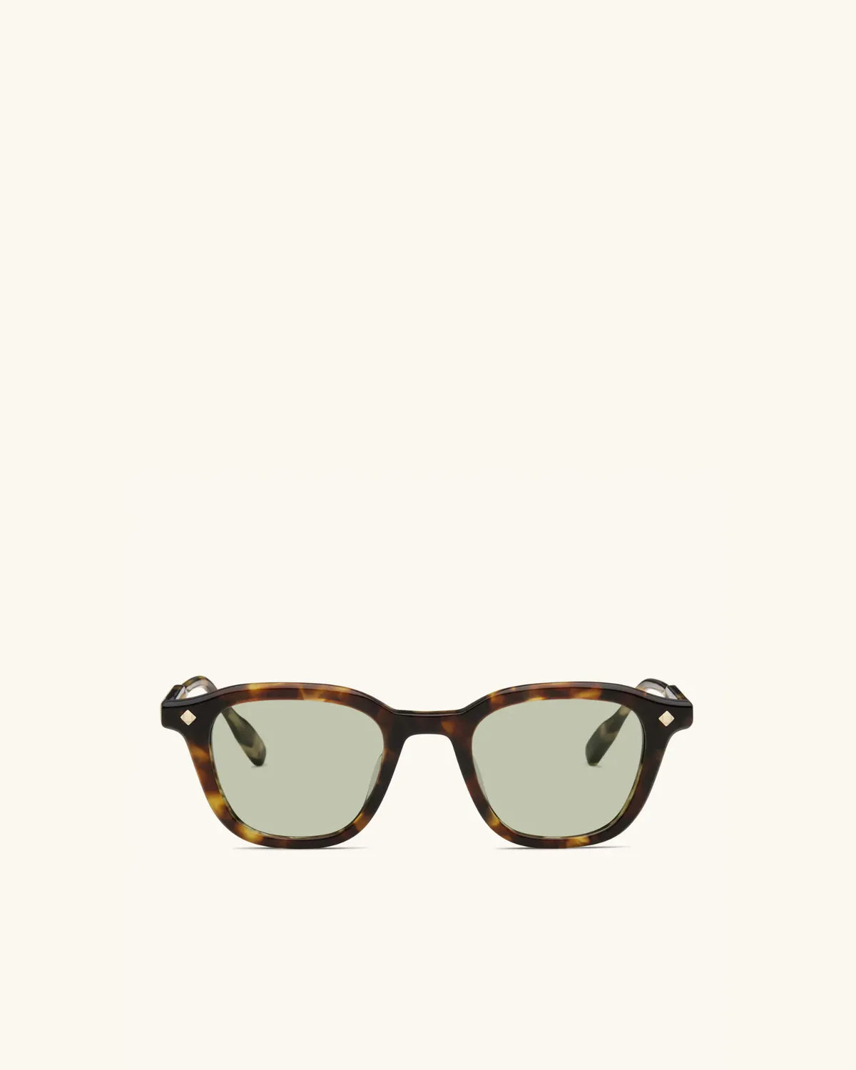 Enigma - MEDIUM TORTOISE & 14K GOLD/GREEN-Square Frame Sunglasses-LUNETTERIE GÉNÉRALE- Pointure.AE
