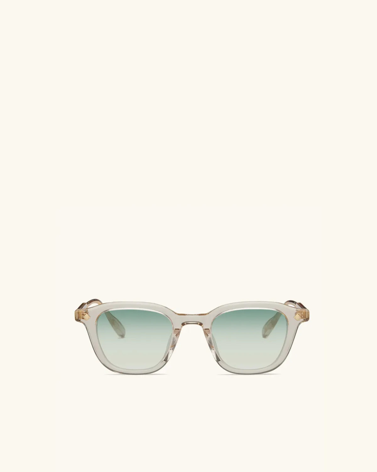 Enigma - SMOKED CRYSTAL & 18K GOLD/GRADIENT BLUE-GREEN-Square Frame Sunglasses-LUNETTERIE GÉNÉRALE- Pointure.AE