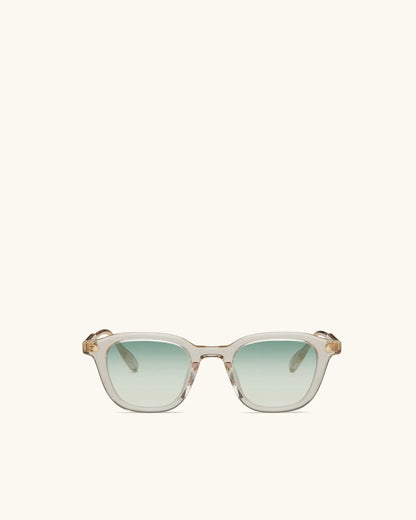 Enigma - SMOKED CRYSTAL & 18K GOLD/GRADIENT BLUE-GREEN-Square Frame Sunglasses-LUNETTERIE GÉNÉRALE- Pointure.AE