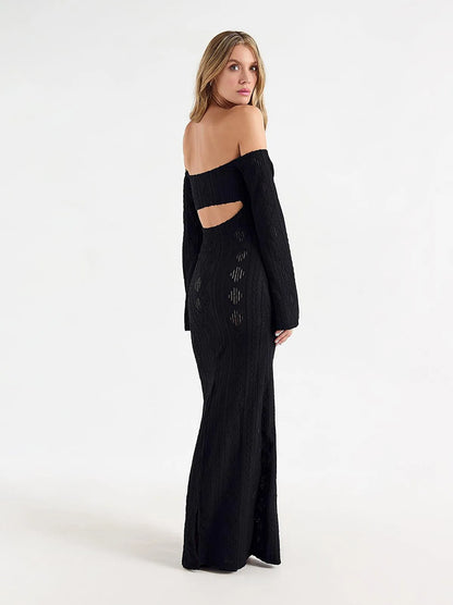 EULALIE LONG DRESS-Maxi Dresses-ONE ONE SWIM- Pointure.AE