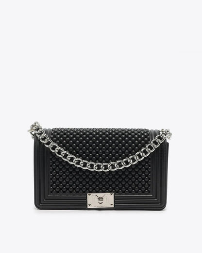 Flat M Ball in Black and Silver-cross – Body Bags by Marc Ellis | MĀJÅ