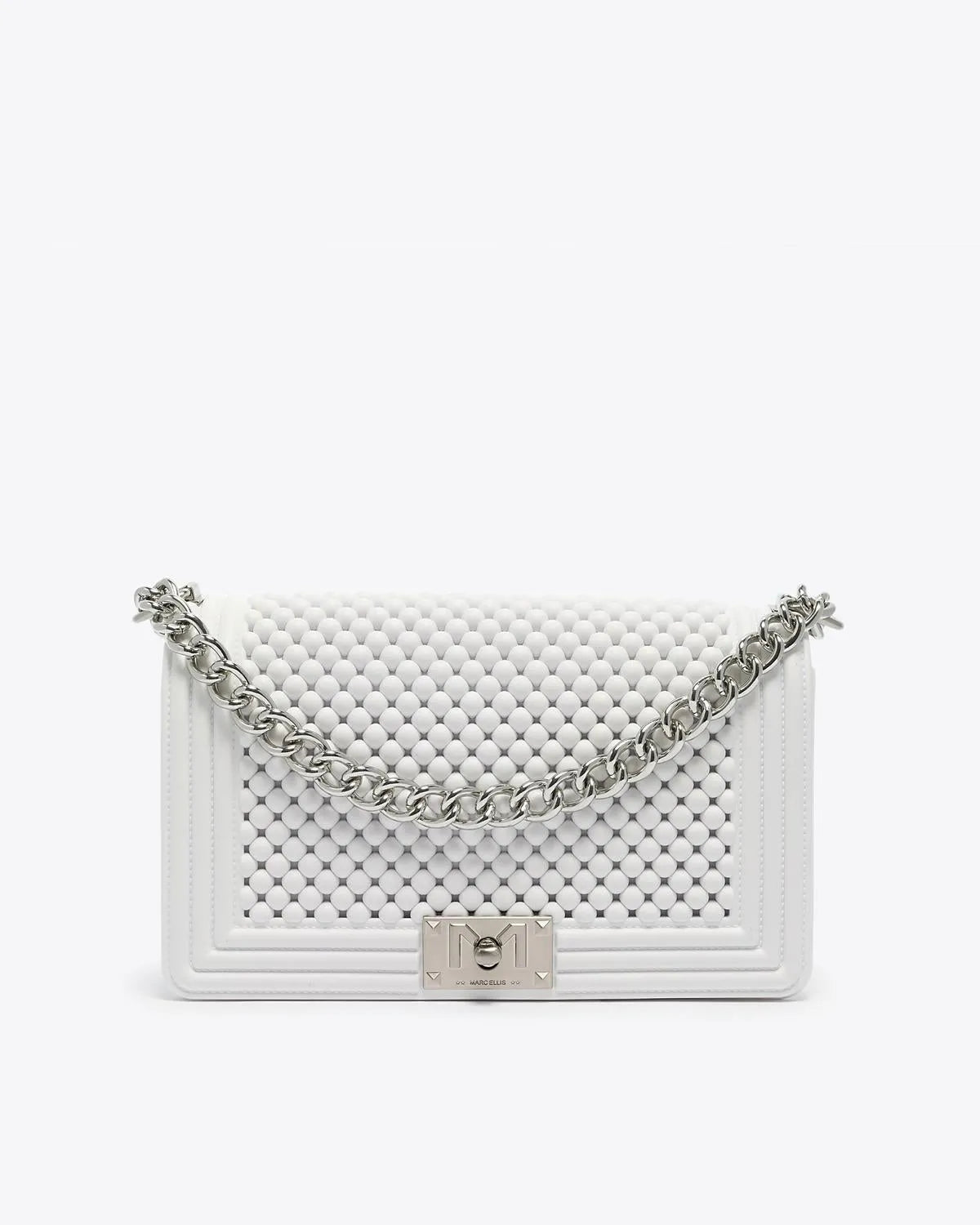 FLAT M BALL IN WHITE-Cross-Body Bags-MARC ELLIS- Pointure.AE
