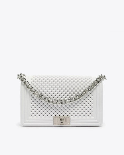 Flat M Ball in White-cross – Body Bags by Marc Ellis | MĀJÅ