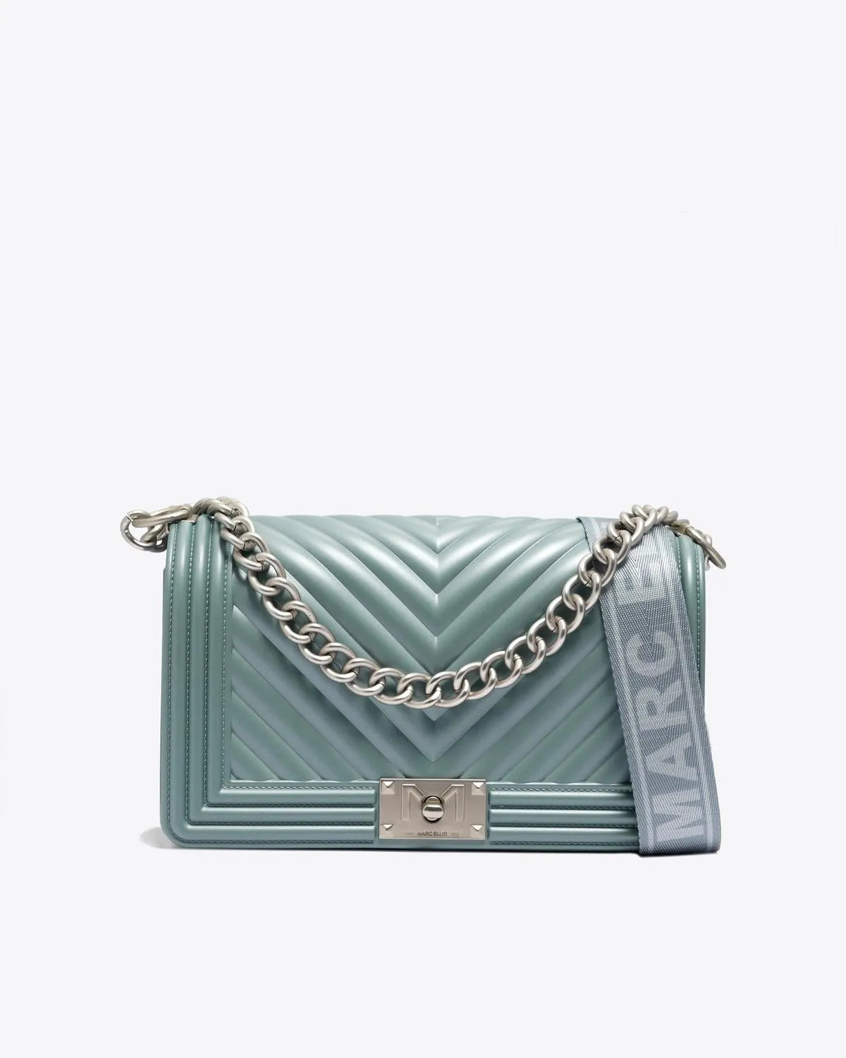 FLAT M IN DARK BLUE-Cross-Body Bags-MARC ELLIS- Pointure.AE