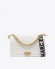 Flat M in White and Gold-cross – Body Bags by Marc Ellis | MĀJÅ