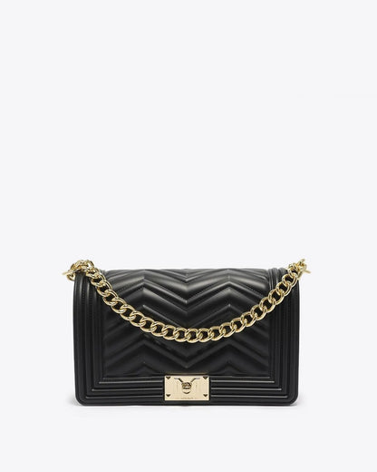 Flat M Manhattan in Black and Gold-cross – Body Bags by Marc Ellis | MĀJÅ