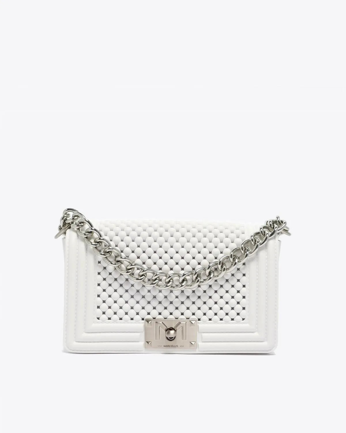 FLAT S BALL IN WHITE-Cross-Body Bags-MARC ELLIS- Pointure.AE