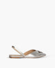 Flat Slingback with Metal Detail in Silver – Flats by Corina | MĀJÅ