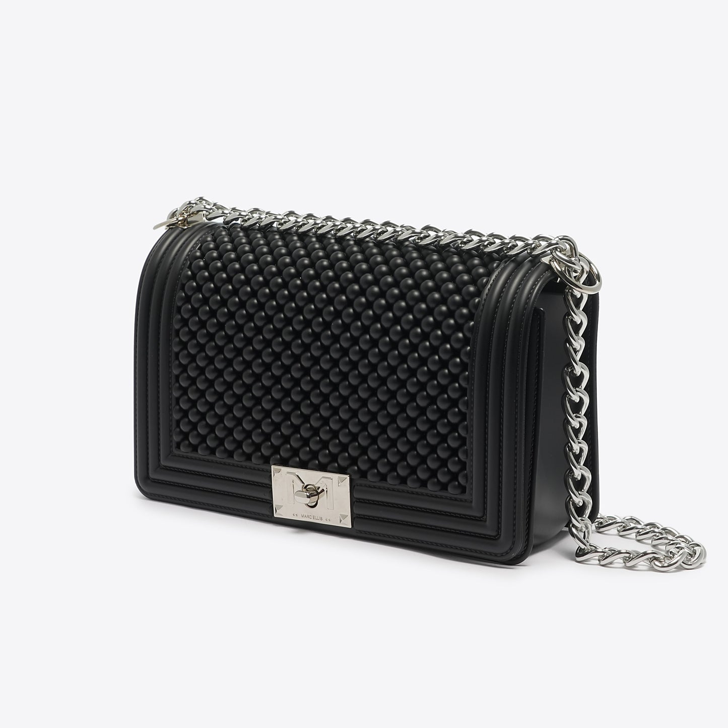 FLAT M BALL IN BLACK AND SILVER