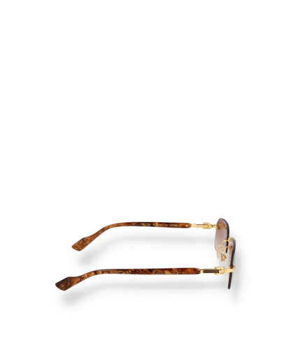 GG MONOGRAM RIMLESS RECTANGULAR SUNGLASSES-Rectangular Frame Sunglasses-GUCCI EYEWEAR- Pointure.AE