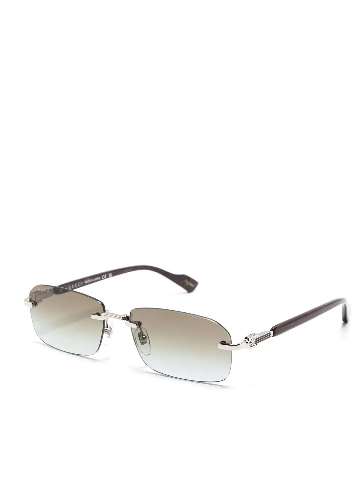 GG RIMLESS RECTANGULAR SUNGLASSES-Rectangular Frame Sunglasses-GUCCI EYEWEAR- Pointure.AE