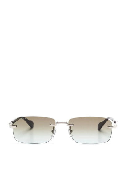 GG RIMLESS RECTANGULAR SUNGLASSES-Rectangular Frame Sunglasses-GUCCI EYEWEAR- Pointure.AE