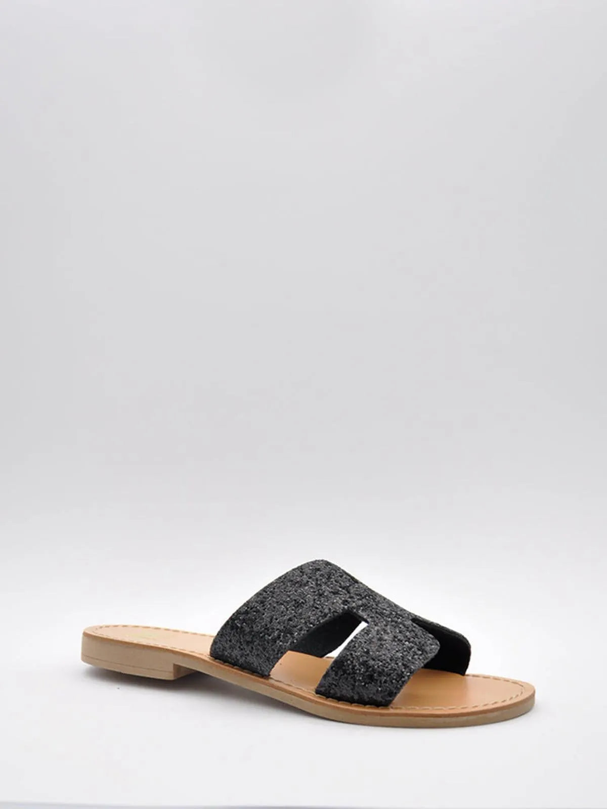 GLITTER WIDE STRAP SLIPPER-Slippers-MAGA MILANO- Pointure.AE