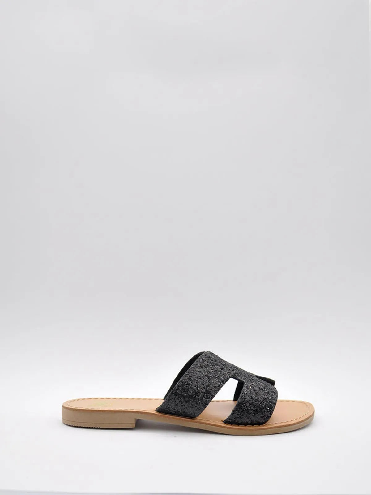 GLITTER WIDE STRAP SLIPPER-Slippers-MAGA MILANO- Pointure.AE
