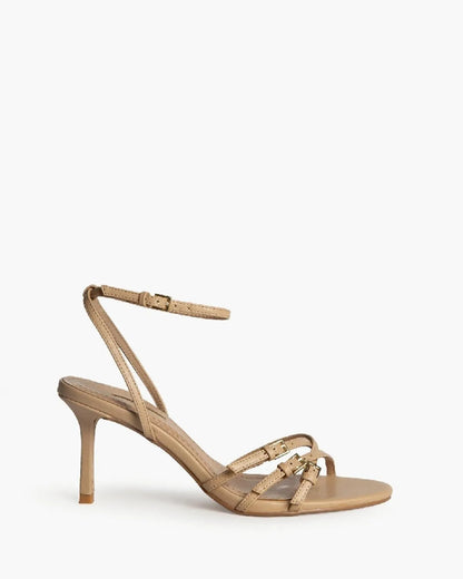 High-heel Sandal in Camel – Sandals by Corina | MĀJÅ