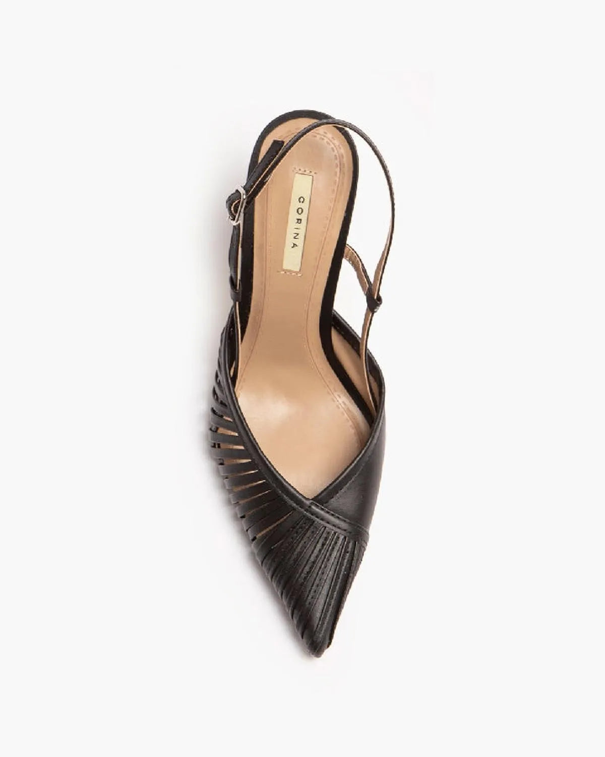HIGH HEEL SLING BACK IN BLACK-Sling Backs-CORINA- Pointure.AE