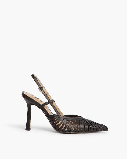 HIGH HEEL SLING BACK IN BLACK-Sling Backs-CORINA- Pointure.AE