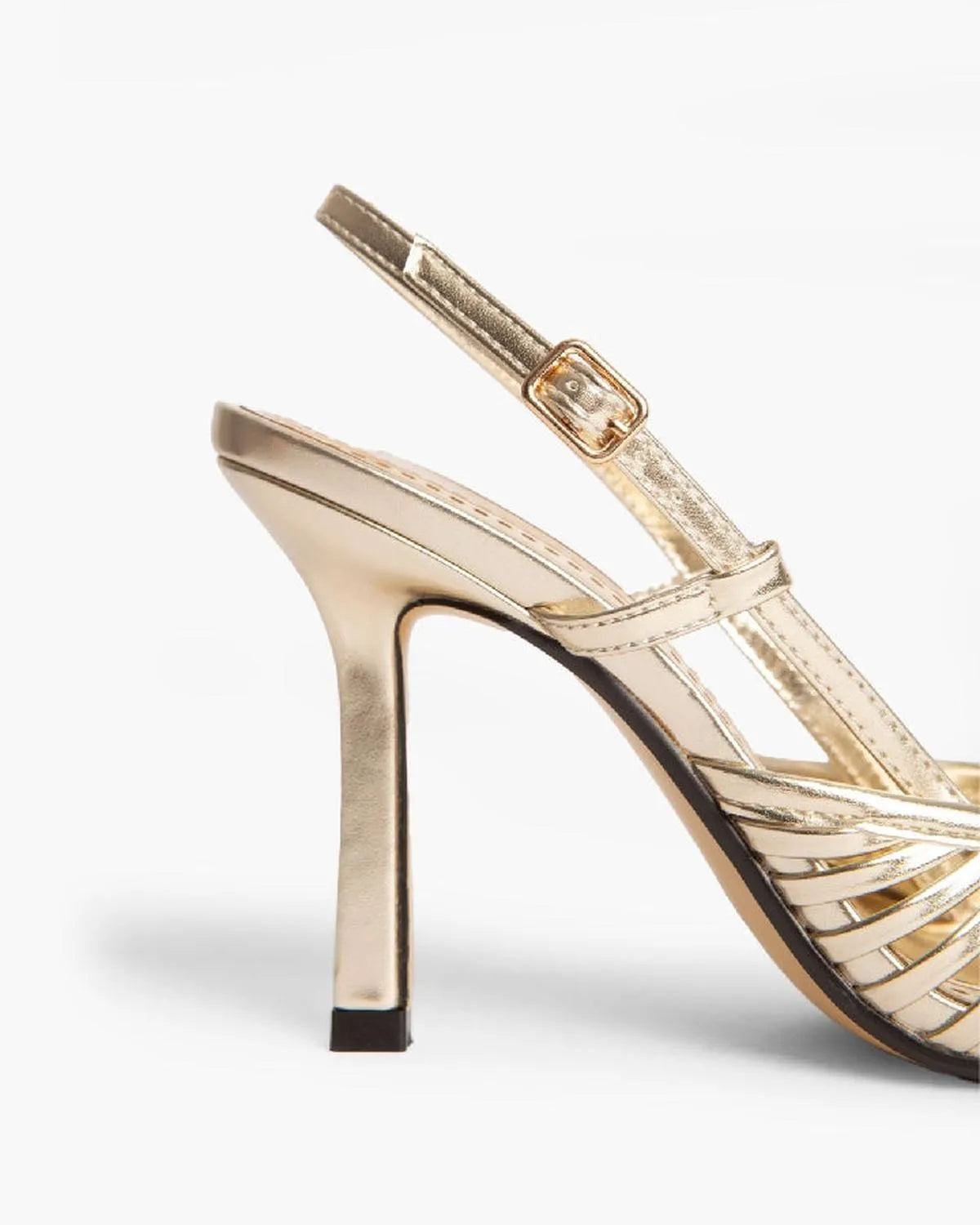 HIGH HEEL SLING BACK IN GOLD-Sling Backs-CORINA- Pointure.AE