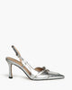 High Heel Sling-back in Silver – Sling Backs by Corina | MĀJÅ