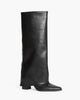 HIGH KNEE FOLD OVER WESTERN BOOTS-Boots-CORINA- Pointure.AE
