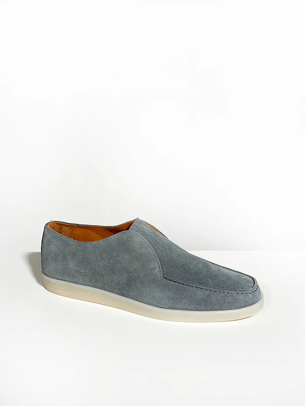 HIGH LOAFER IN SUEDE GREY-Men Loafer-BELTRAMI OSVALDO- Pointure.AE