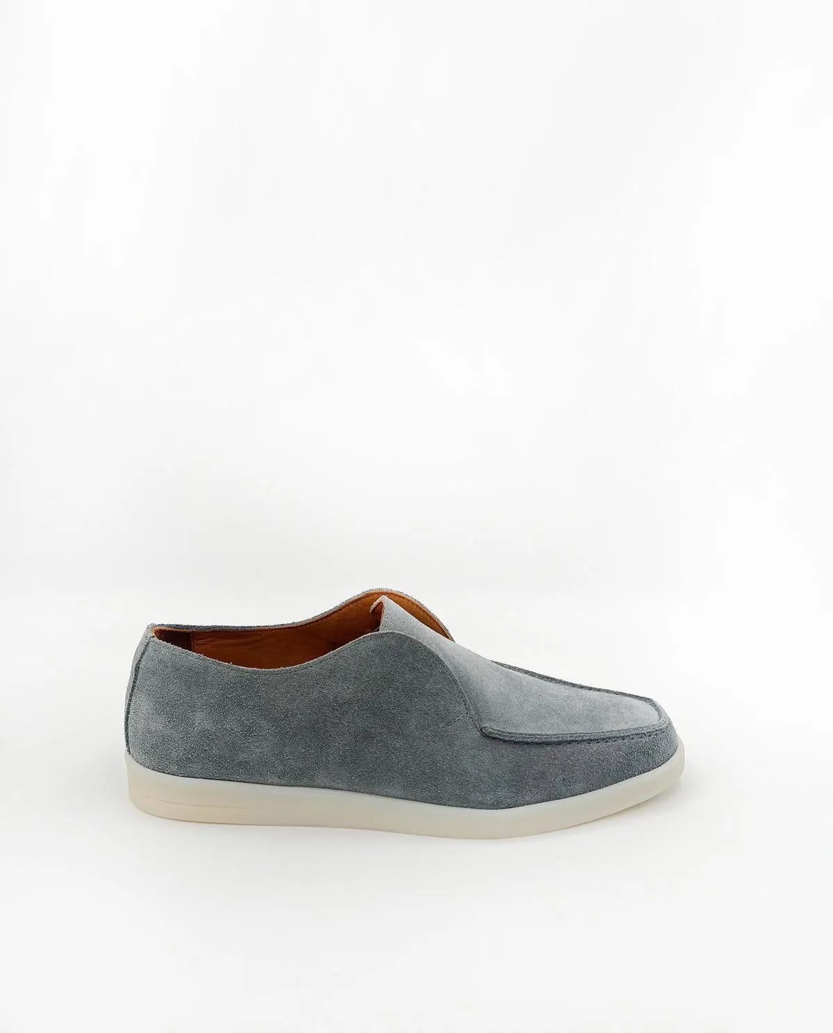HIGH LOAFER IN SUEDE GREY-Men Loafer-BELTRAMI OSVALDO- Pointure.AE