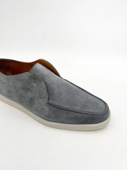 HIGH LOAFER IN SUEDE GREY-Men Loafer-BELTRAMI OSVALDO- Pointure.AE