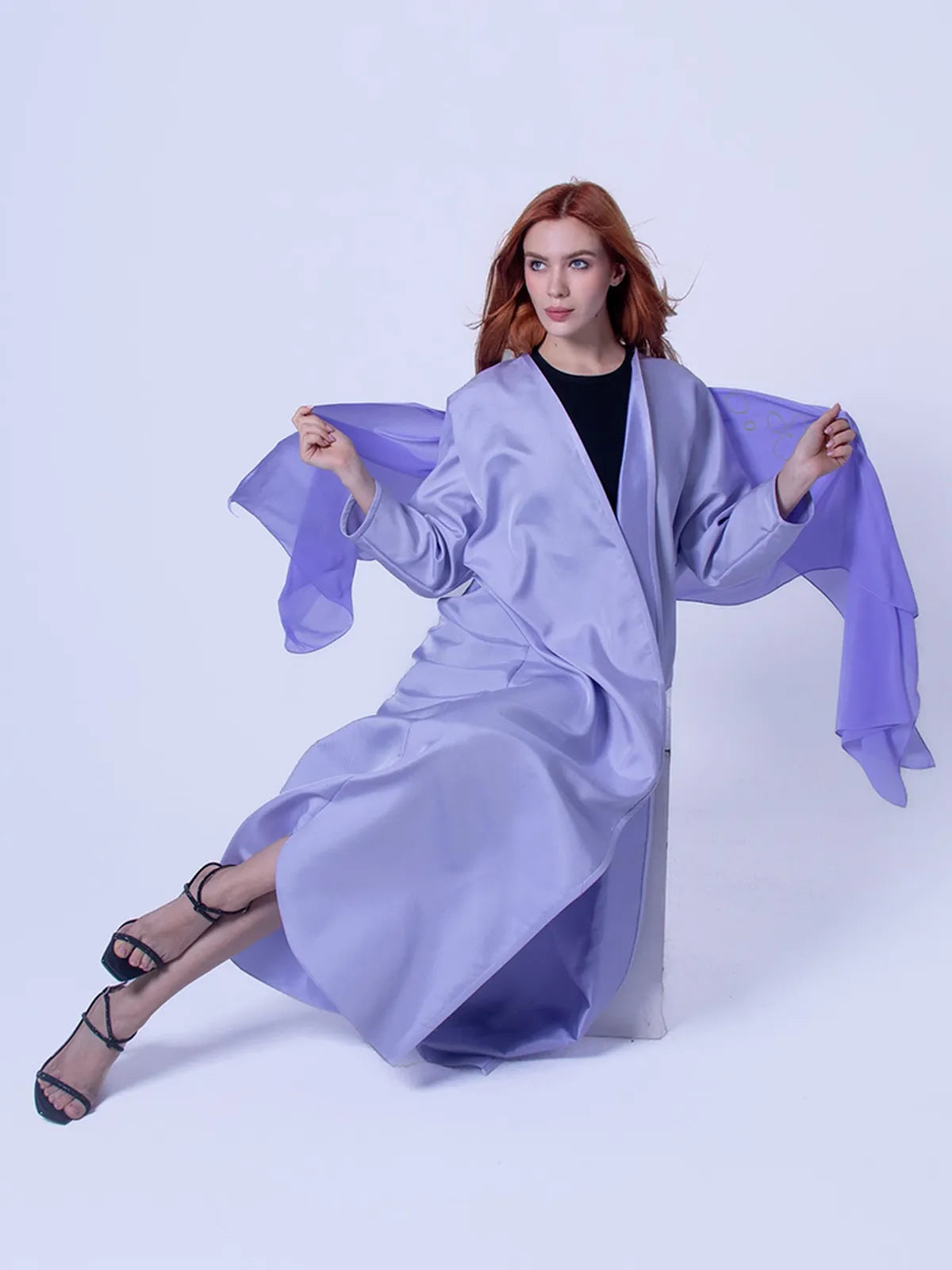 Jacquard Oversized Abaya-Abayas-KURUNKOO- Pointure.AE