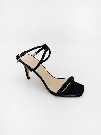 KNOTTED SANDALS IN BLACK-Sandals-TUCINO- Pointure.AE