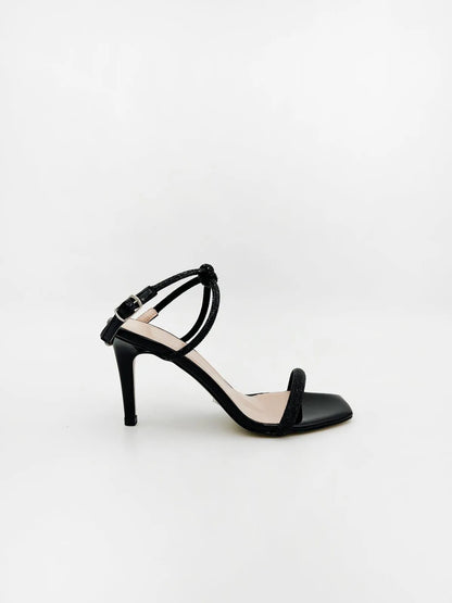 KNOTTED SANDALS IN BLACK-Sandals-TUCINO- Pointure.AE
