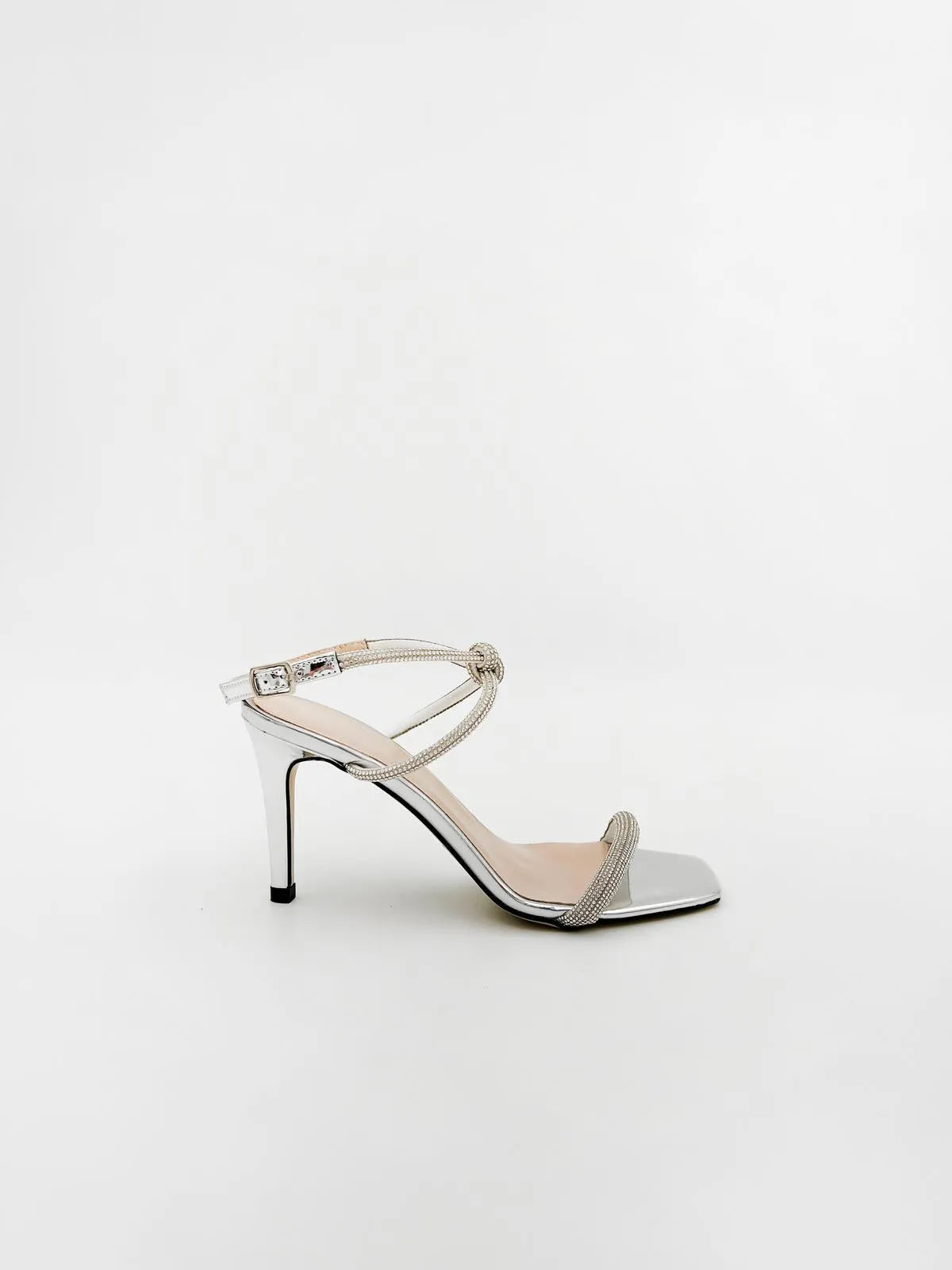 KNOTTED SANDALS IN SILVER-Sandals-TUCINO- Pointure.AE